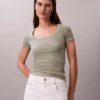 T-shirt in cotone a costine