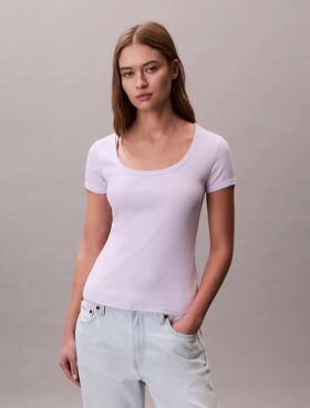 T-shirt in cotone a costine