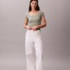 T-shirt in cotone a costine