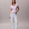 T-shirt in cotone a costine