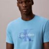 T-shirt Monologo con effetto sfocato