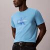 T-shirt Monologo con effetto sfocato