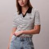 T-shirt polo a righe Monologo T-shirt polo a righe Monologo