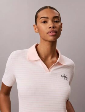 T-shirt polo a righe Monologo