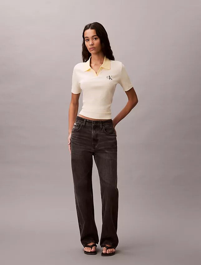 T-shirt polo a righe Monologo T-shirt polo a righe Monologo