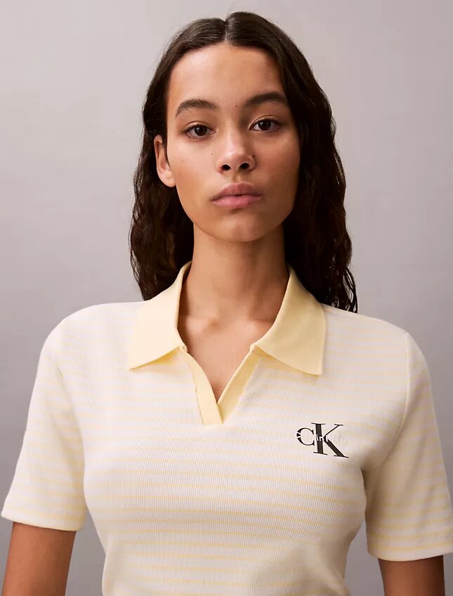 T-shirt polo a righe Monologo T-shirt polo a righe Monologo