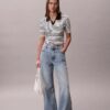 T-shirt polo a righe Monologo T-shirt polo a righe Monologo