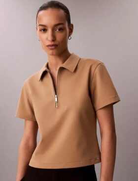 T-shirt polo in ponte