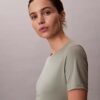 T-shirt slim con arricciature