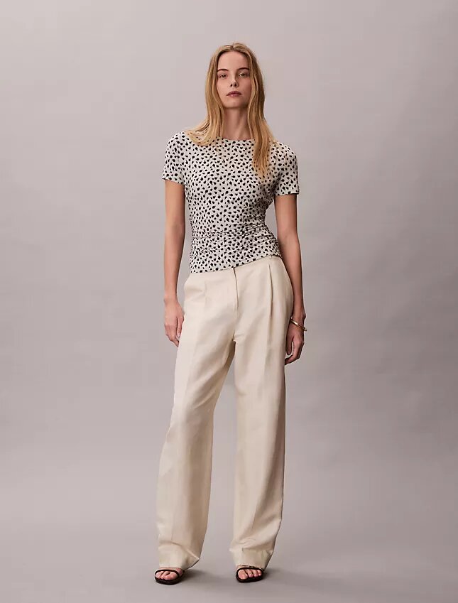 T-shirt slim con arricciature T-shirt slim con arricciature