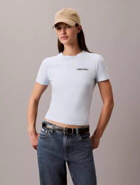 T-shirt slim con grafica del logo