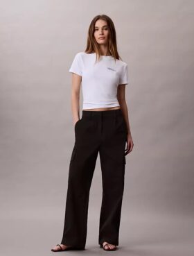 T-shirt slim con grafica del logo