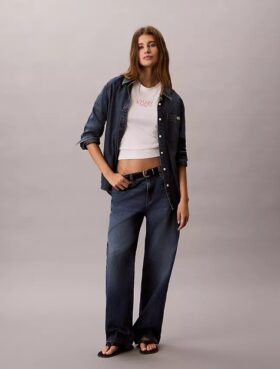 T-shirt slim con grafica del logo