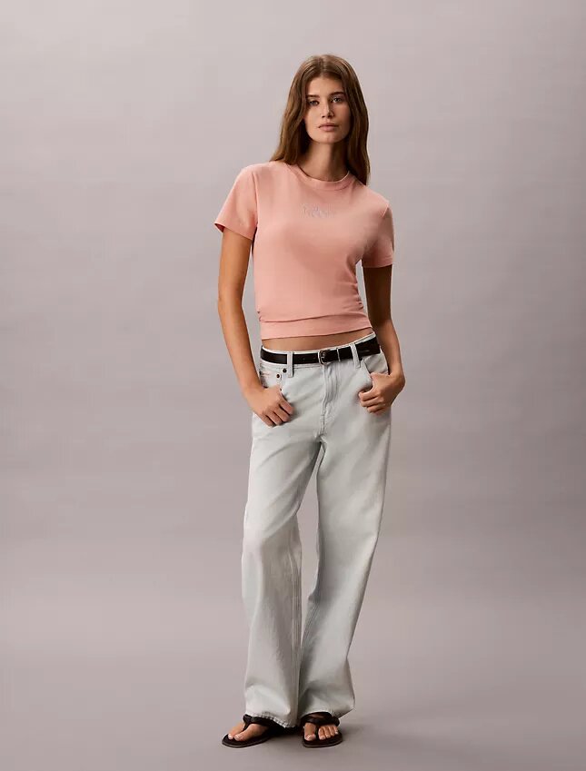 T-shirt slim con grafica del logo T-shirt slim con grafica del logo