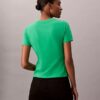 T-shirt slim con logo a strisce T-shirt slim con logo a strisce