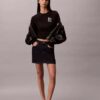 T-shirt slim con logo floreale T-shirt slim con logo floreale