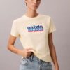 T-shirt slim con logo grafico a contrasto T-shirt slim con logo grafico a contrasto