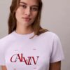 T-shirt slim con logo grafico diviso T-shirt slim con logo grafico diviso