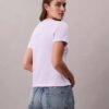 T-shirt slim con logo grafico diviso T-shirt slim con logo grafico diviso