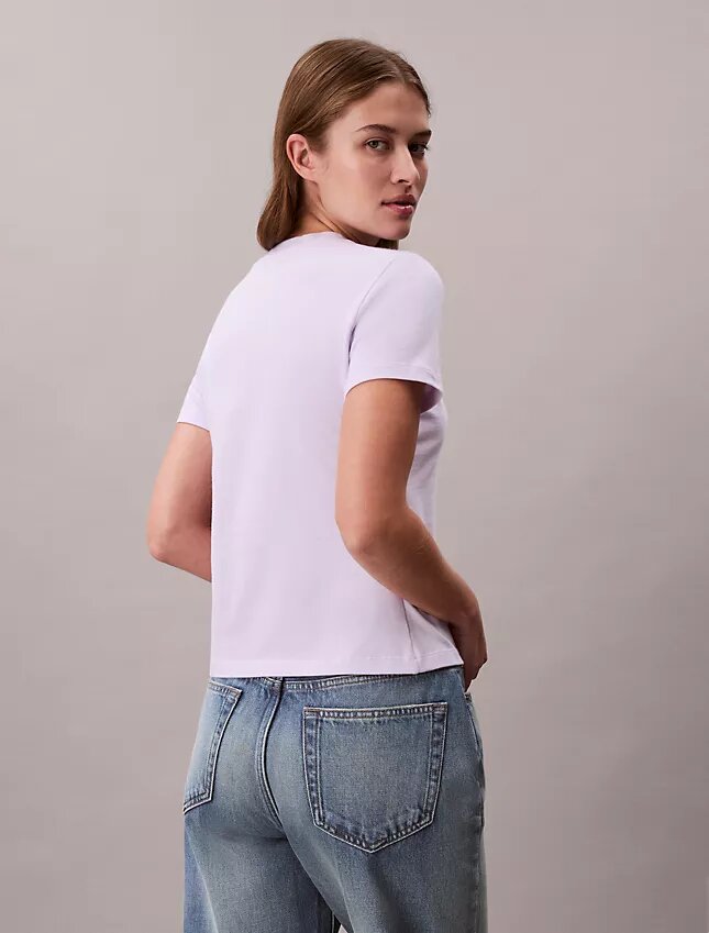 T-shirt slim con logo grafico diviso T-shirt slim con logo grafico diviso