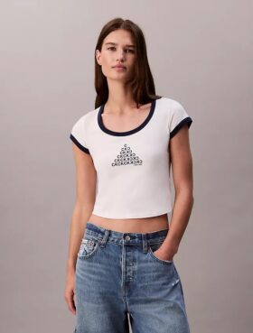 T-shirt slim con logo Monogram