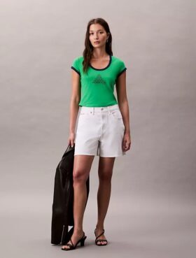 T-shirt slim con logo Monogram