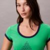 T-shirt slim con logo Monogram T-shirt slim con logo Monogram