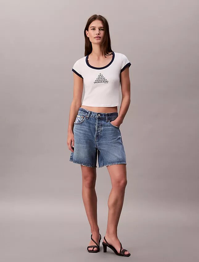 T-shirt slim con logo Monogram T-shirt slim con logo Monogram