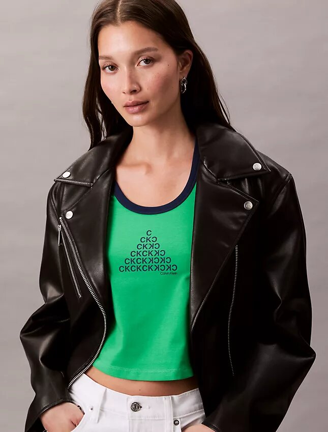 T-shirt slim con logo Monogram T-shirt slim con logo Monogram