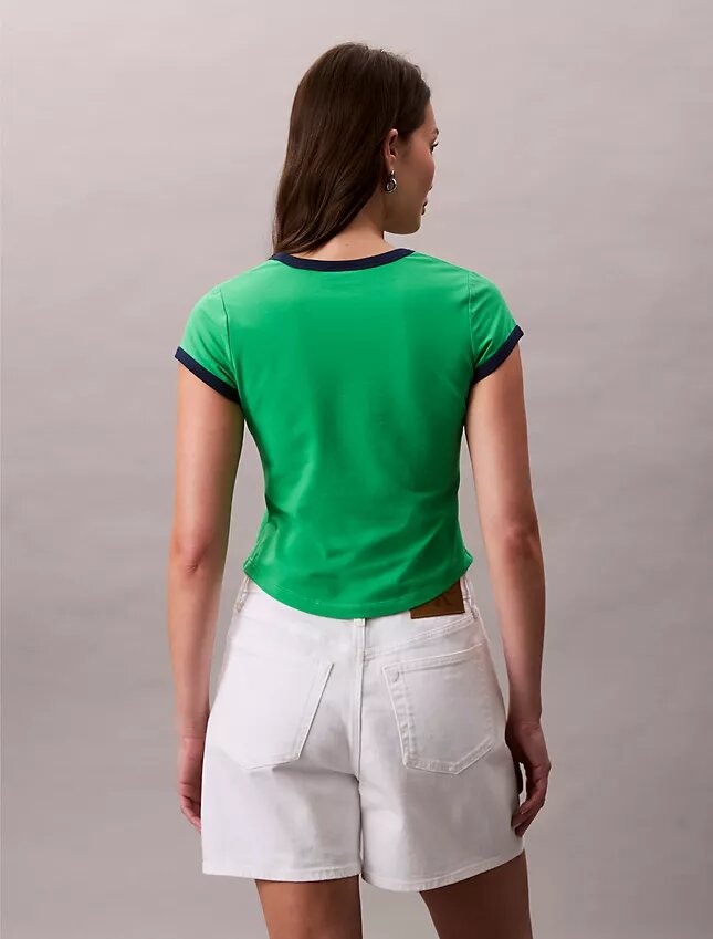 T-shirt slim con logo Monogram T-shirt slim con logo Monogram
