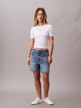 T-shirt slim con logo Monogram in Modal elasticizzato