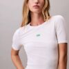 T-shirt slim con logo Monogram in Modal elasticizzato T-shirt slim con logo Monogram in Modal elasticizzato