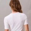 T-shirt slim con logo Monogram in Modal elasticizzato T-shirt slim con logo Monogram in Modal elasticizzato