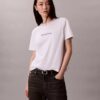 T-shirt slim con logo ricamato T-shirt slim con logo ricamato