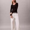 T-shirt slim in Modal elasticizzato a costine T-shirt slim in Modal elasticizzato a costine