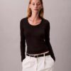 T-shirt slim in Modal elasticizzato a costine T-shirt slim in Modal elasticizzato a costine