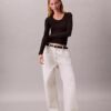 T-shirt slim in Modal elasticizzato a costine T-shirt slim in Modal elasticizzato a costine