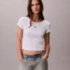 T-shirt slim in tessuto Monologo T-shirt slim in tessuto Monologo
