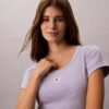 T-shirt slim in tessuto Monologo T-shirt slim in tessuto Monologo