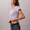 T-shirt slim in tessuto Monologo T-shirt slim in tessuto Monologo