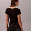T-shirt slim in tessuto Monologo T-shirt slim in tessuto Monologo