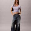 T-shirt slim in tessuto Monologo T-shirt slim in tessuto Monologo