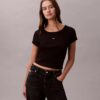 T-shirt slim in tessuto Monologo T-shirt slim in tessuto Monologo