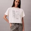 T-shirt squadrata con grafica del logo T-shirt squadrata con grafica del logo