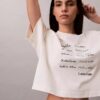 T-shirt squadrata con grafica del logo T-shirt squadrata con grafica del logo