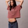 T-shirt squadrata con grafica del logo T-shirt squadrata con grafica del logo