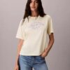 T-shirt squadrata con grafica del logo ad arco T-shirt squadrata con grafica del logo ad arco