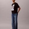 T-shirt squadrata con grafica del logo in stile script sbiadito T-shirt squadrata con grafica del logo in stile script sbiadito