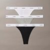 Thong a costine in cotone elasticizzato, confezione da 3 Thong a costine in cotone elasticizzato, confezione da 3
