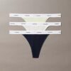 Thong a costine in cotone elasticizzato, confezione da 3 Thong a costine in cotone elasticizzato, confezione da 3